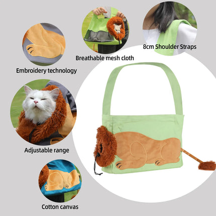 Sac de transport pour chat et chien en forme de lion