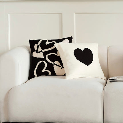 Cute Black And White Nordic Style Living Room Sofa Pillow Cushion With Core - Wnkrs