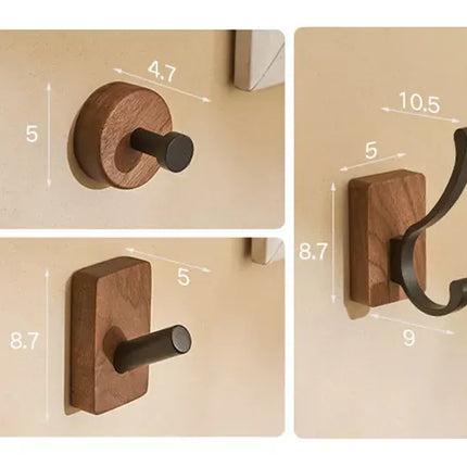 Walnut Solid Wood Single Hook - Wnkrs