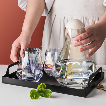 Ensemble de carafe en verre élégant avec couvercle en bois – Parfait pour toutes les occasions