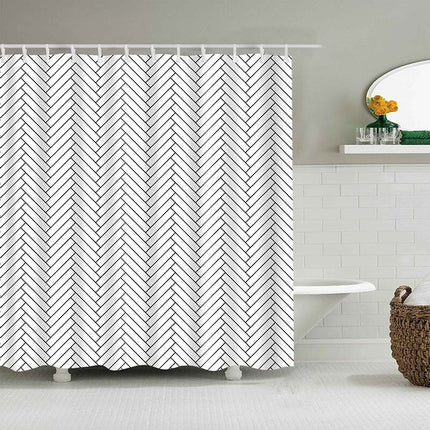 Waterproof Geometric Pattern Shower Curtains - Wnkrs