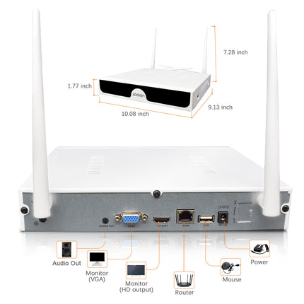 NVR de 10 canales con resolución de 3 MP y H.265