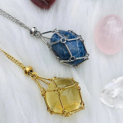 Crystal Stone Holder Necklace - Wnkrs
