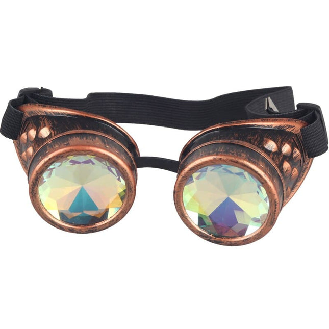 Colorful Kaleidoscope Design Steampunk Sunglasses