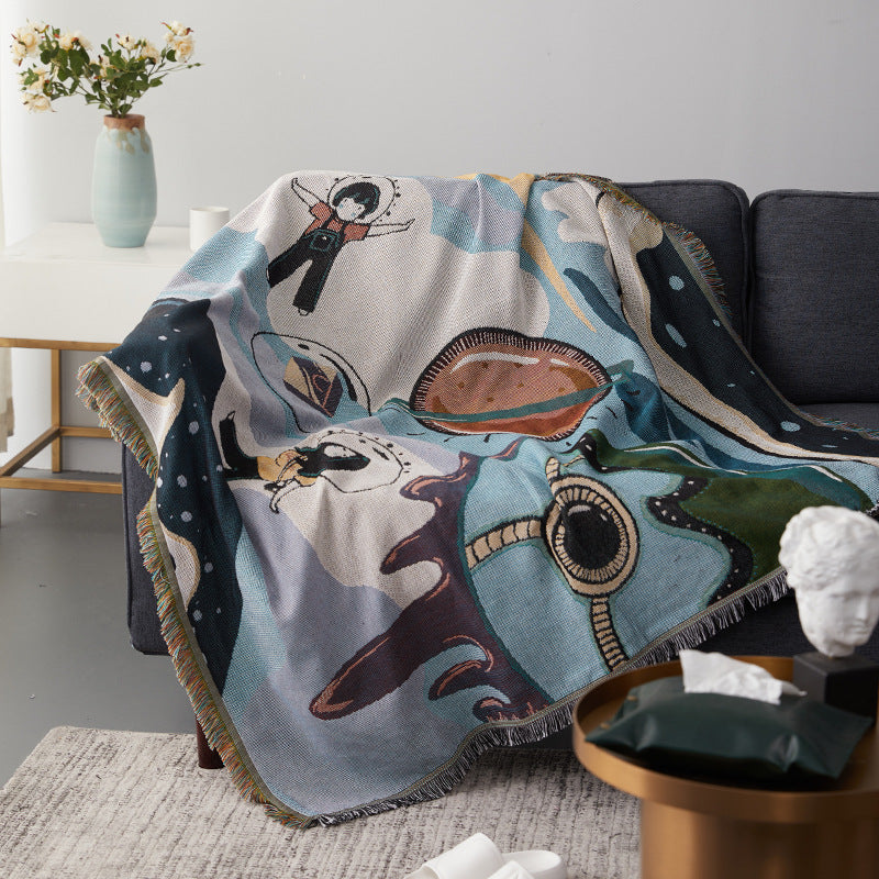 One Blanket Multi-purpose Sofa Towel Cushion Cover Lazy Dust Cover