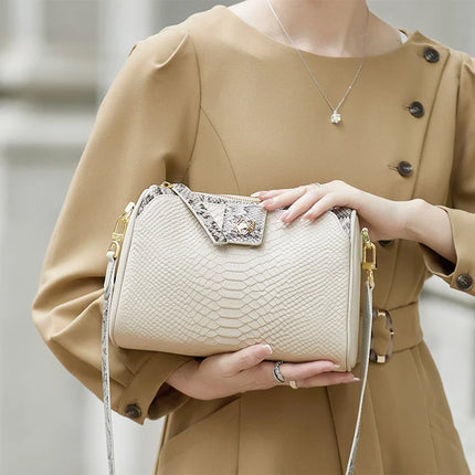 Sac à bandoulière en cuir véritable pour femme