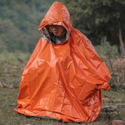 Poncho imperméable d'urgence et couverture de survie