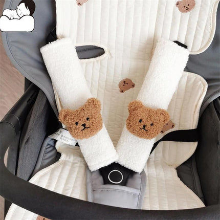 Soft Cotton Car Seat Belt Cover: Gentle Shoulder & Chest Protection for Kids - Wnkrs