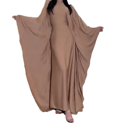 Robe ample en tissu pailleté de couleur unie pour femme