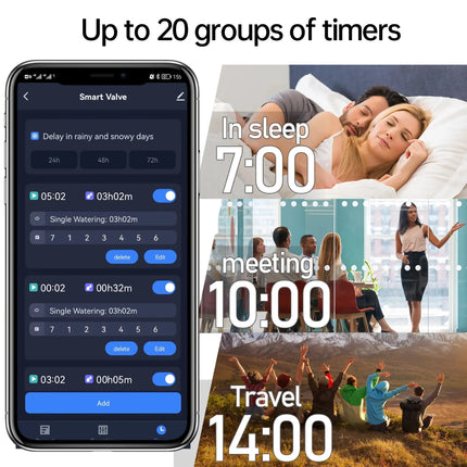 Minuterie d'arrosage de jardin intelligente WIFI avec intégration Alexa et Google Home