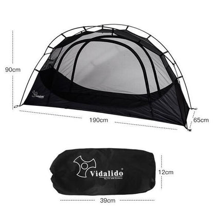 Lightweight Single Person Outdoor Camping Bed Tent with Mosquito Net and Aluminum Poles - Wnkrs