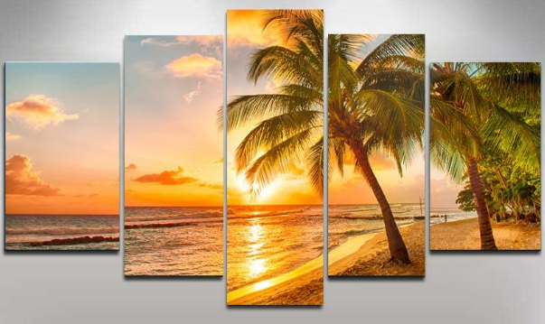 Diamond Painting - Multi-Bild Sonnenuntergang Am Strand - Wnkrs