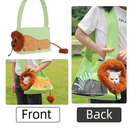 Sac de transport pour chat et chien en forme de lion