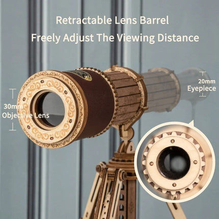 3D Wooden Monocular Telescope Puzzle - Wnkrs