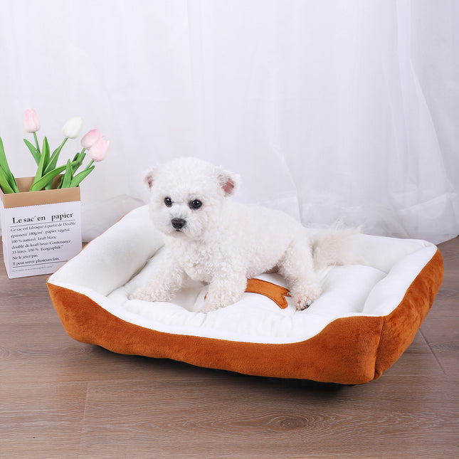 Lit pour chien en peluche confortable