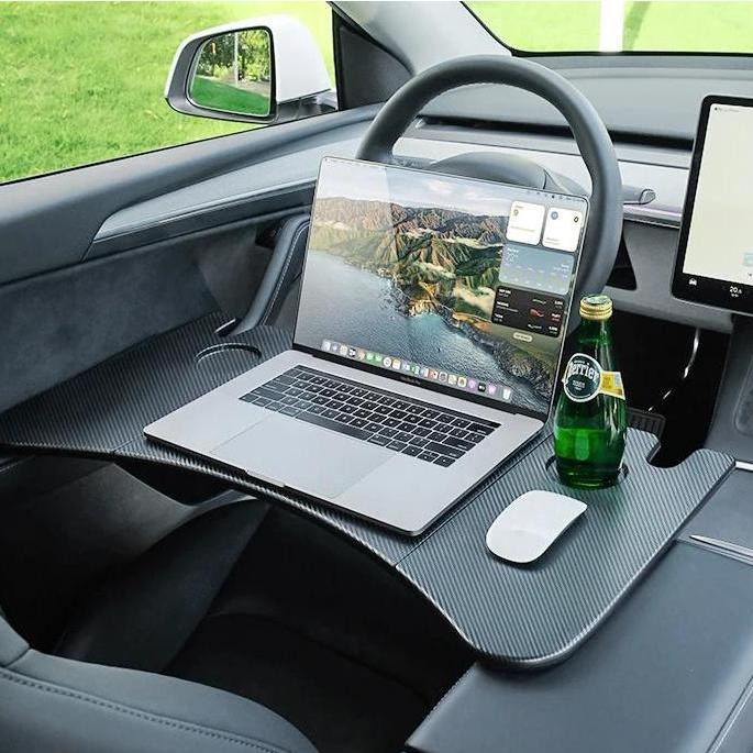 Parked-Car Steering Wheel Desk for Tesla 3 & Y