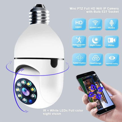 E27 Bulb Camera with 4X Digital Zoom