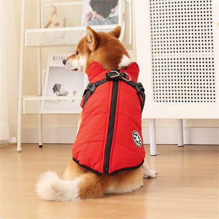 Vêtements pour chiens Manteau imperméable pour animaux de compagnie avec harnais