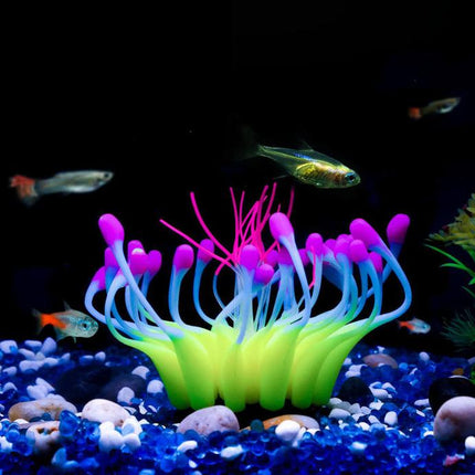 Décoration en silicone effet corail lumineux pour aquarium