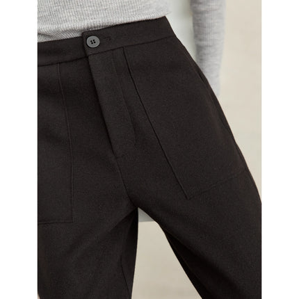 Pantalon décontracté élégant à taille haute pour femme