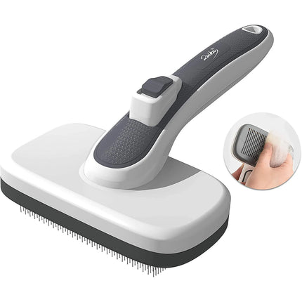 Brosse de toilettage autonettoyante pour chiens et chats