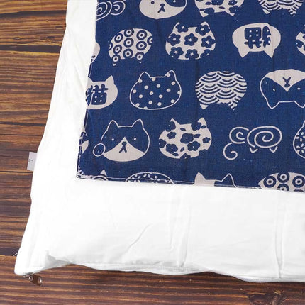 Cama cueva para gatos con estampado