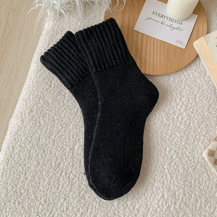 Chaussettes d'hiver basses en laine épaisse et cachemire pour femmes