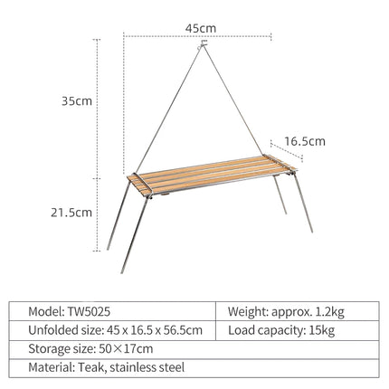 Mesa de camping plegable portátil: ideal para aventuras al aire libre