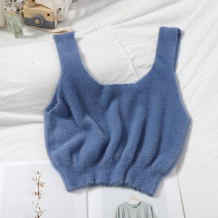 Warm Knitted Crop Top for Women - Wnkrs