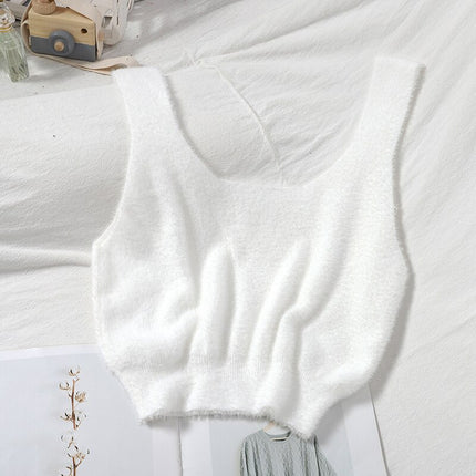 Warm Knitted Crop Top for Women - Wnkrs