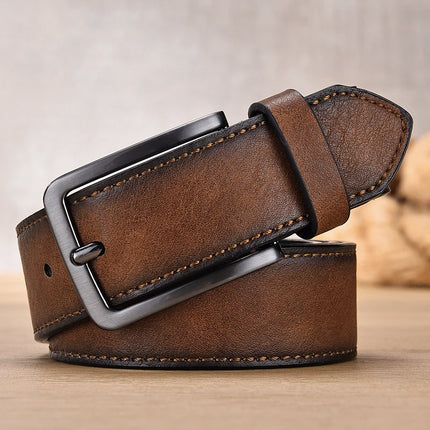 Ceinture en cuir PU de style vintage pour hommes