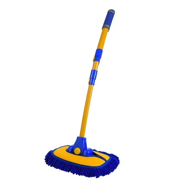 Adjustable Telescoping Car Wash Mop with Super Absorbent Chenille Brush Head