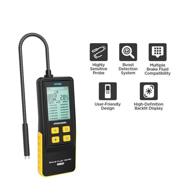 Advanced Brake Fluid Tester with Multi-Mode Detection and LED Display - Wnkrs