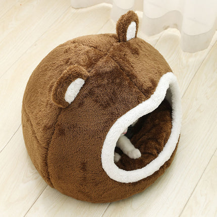 Lit pour chat en peluche confortable