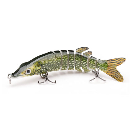 Leurre de pêche Crankbait Mini Pike 10 cm 8,7 g - Leurre artificiel à immersion lente pour brochet, bar et plus encore