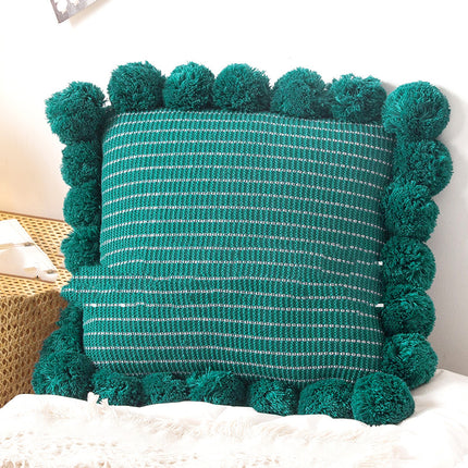 Throw Pillow Bed Sofa Cushion Waist Knitted Pillowcase - Wnkrs