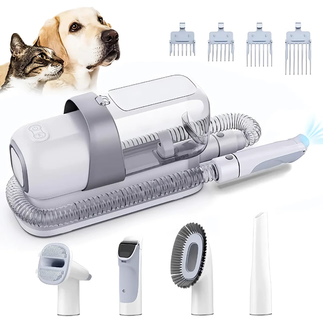 Kit de toilettage pour animaux de compagnie 5 en 1 avec aspirateur