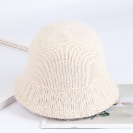 Elegante gorro de pescador de lana de 7 colores para mujer: cómodo gorro de pesca