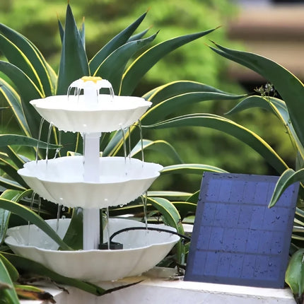 Fuente de agua solar para baño de pájaros