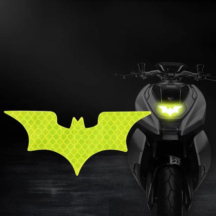 Bat Shape Reflective Safety Stickers for Vehicles & Helmets - Wnkrs