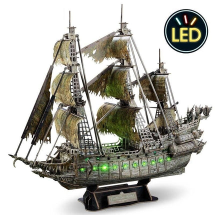 3D LED Flying Dutchman Pirate Ship Puzzle - 360 Pieces - Wnkrs