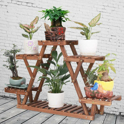 6 Tiered Wood Plant Stand - Wnkrs