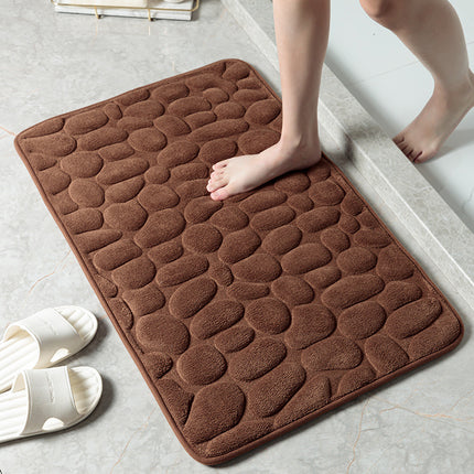 Tapis de bain en mousse à mémoire de forme avec pavés en relief