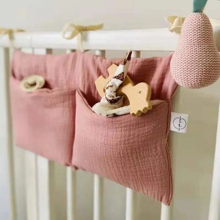 Multifunctional Cotton Baby Crib Organizer (39x20cm) - Wnkrs