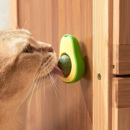 Avocado Catnip Lickable Toy Ball: Healthy & Interactive Treat for Cats - Wnkrs