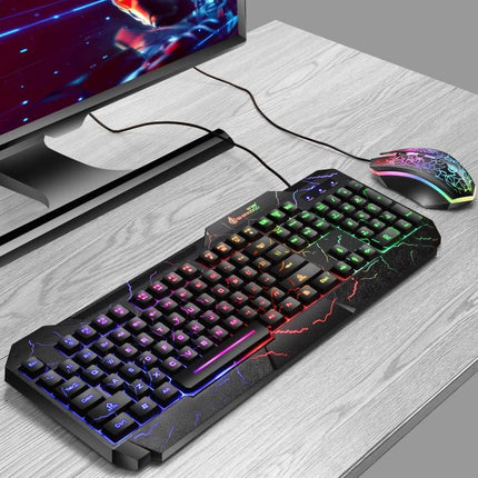 Ensemble clavier et souris de jeu Burst Office - Sensation mécanique, rétroéclairage multicolore lumineux