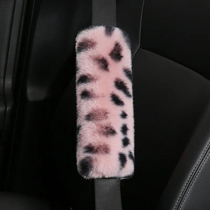 Luxurious Leopard Print Car Seat Belt Shoulder Pad - Wnkrs