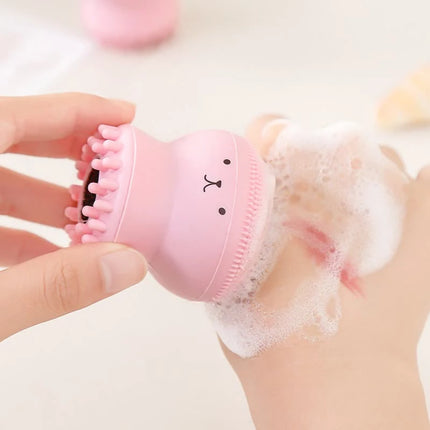 Silicone Octopus Face Cleansing Brush for Exfoliating and Pore Cleaning