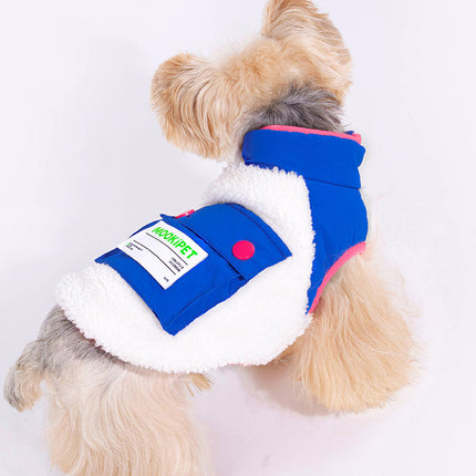 Gilet en polyester Sherpa pour animaux de compagnie - Vêtement chaud en polaire pour chiens et chats de petite et moyenne taille