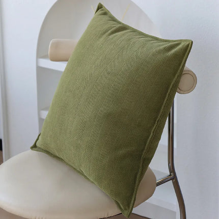 Housse de coussin de luxe légère vert crème 45x45cm – Taie d'oreiller décorative en jacquard